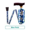 Folding Walking Stick - Blue Petal