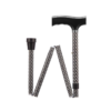 Etched Black Folding Walking Stick