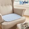 Blue Kylie Washable Chair Pad