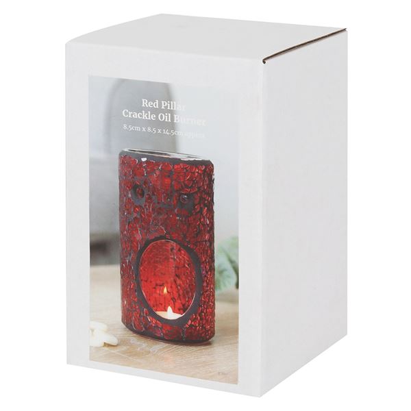 Red Mosaic Oil Burner in box