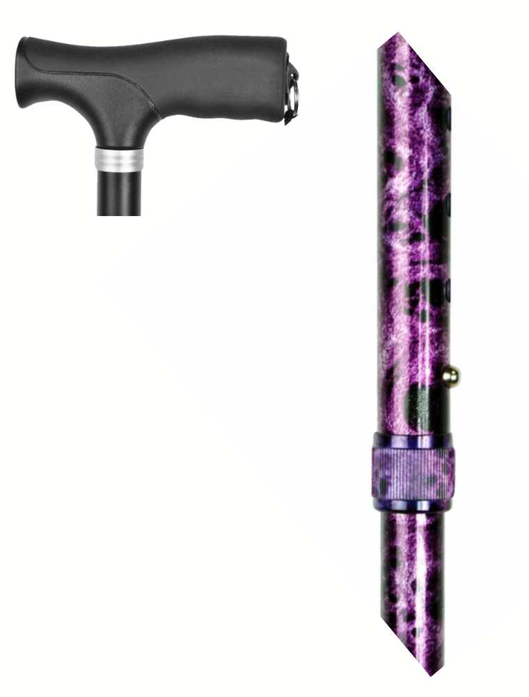 Walk On Folding Walking Stick Purple Marble