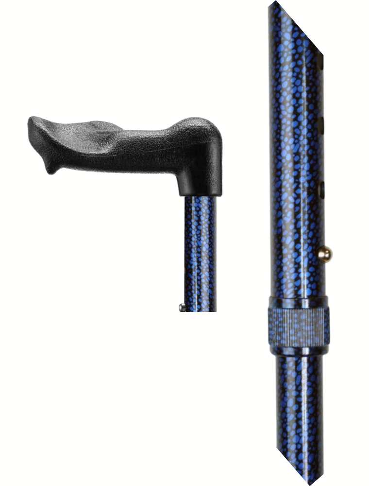 Walk on Arthritis Grip Folding Walking Stick Blue Ice