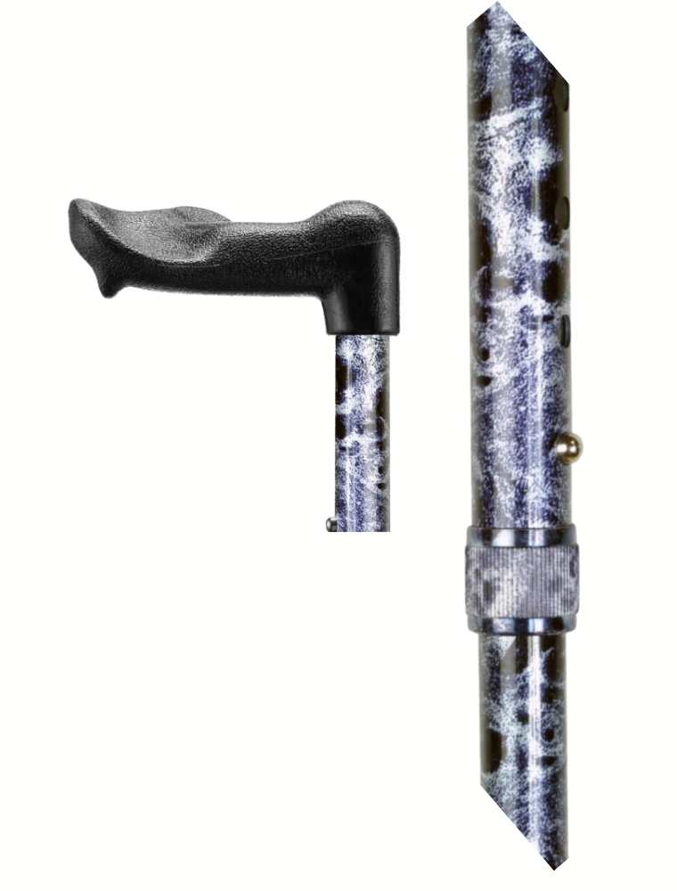 Walking On Folding Arthritis Grip Walking Stick Grey Marble
