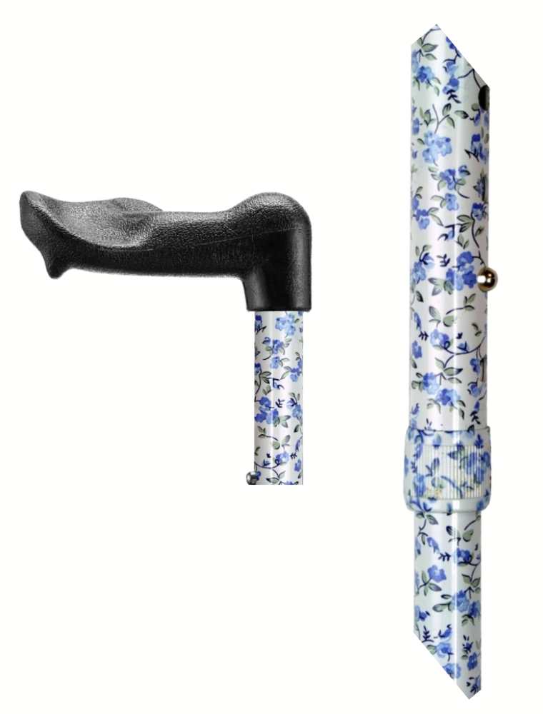 Walk On Arthritis Grip Folding Walking Stick Heather Pattern